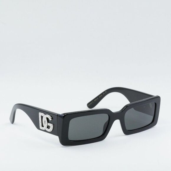 💯 NEW DOLCE&GABBANA DG4447B 335587 BLACK GREY SUNGLASSES - Picture 7 of 9